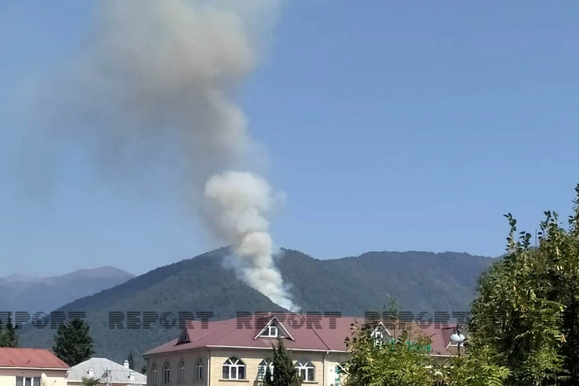 Zaqatalada yüksək dağlıq ərazidə baş verən yanğın 10 hektar ərazini əhatə edir