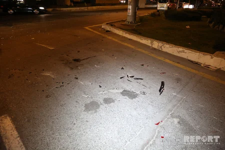 Bakıda qəza törədən sürücü avtomobildən düşərək hadisə yerindən qaçıb