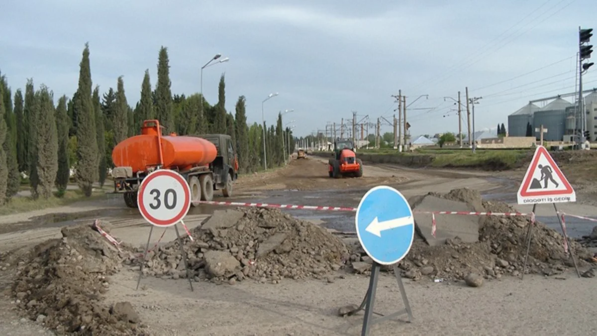 Gəncə çayı üzərindəki körpünün təmiri yekunlaşıb - FOTO/VİDEO