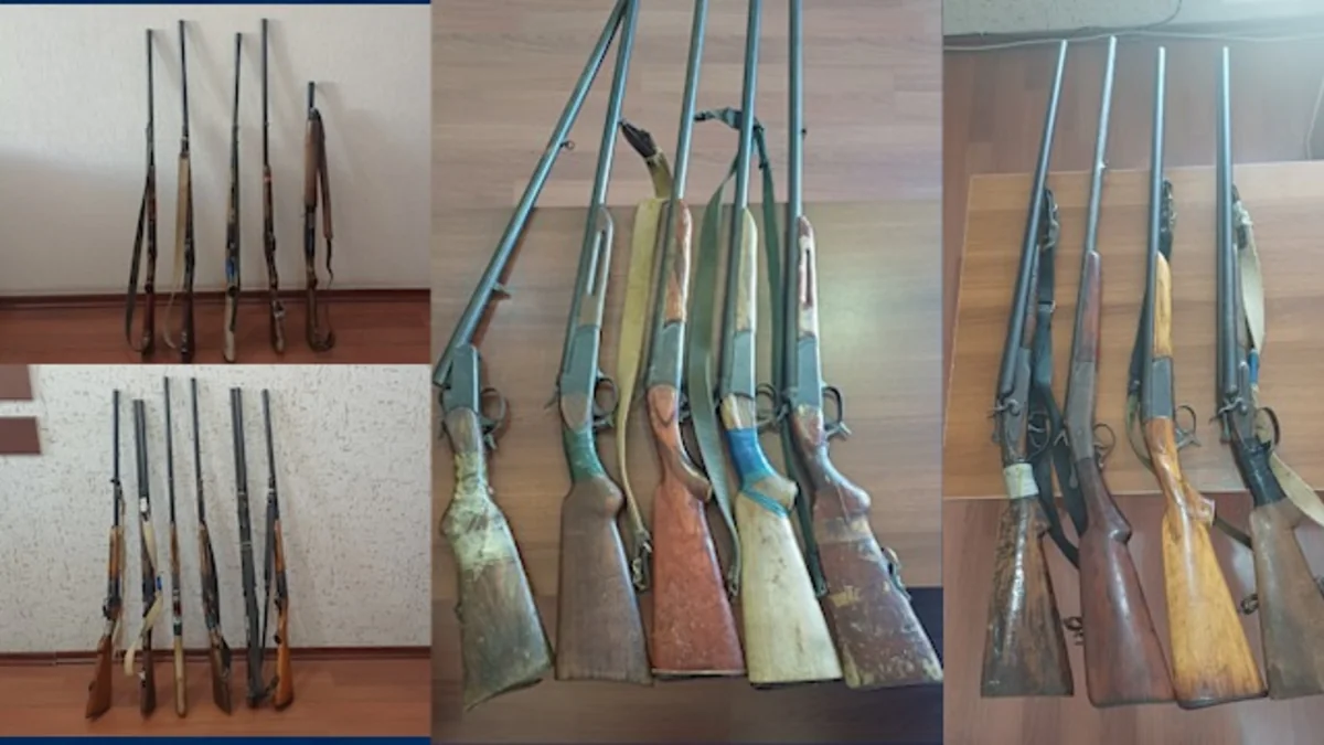 Yevlax sakinlərindən qanunsuz silahlar aşkarlanaraq götürülüb