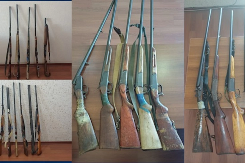 Yevlax sakinlərindən qanunsuz silahlar aşkarlanaraq götürülüb