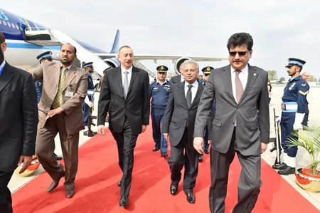 President Ilham Aliyev arrives in Pakistan for a visit