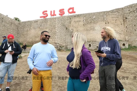 Int'l travellers visiting Shusha get acquainted with Azerbaijan's construction work there