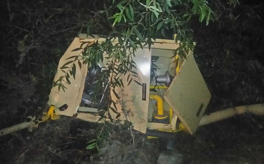 Avtomobil qəzası iki kəndin qaz təchizatında fasilə yaradıb