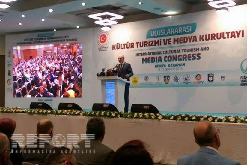 Türkiyənin ​Konya şəhərində beynəlxalq mədəniyyət, turizm və media qurultayı keçirilib - FOTO
