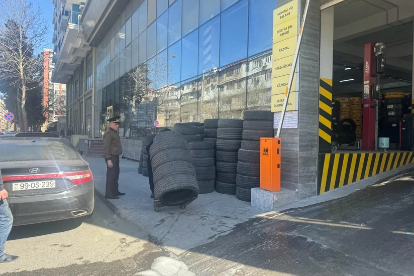 Bakıda təkər satışı və təmiri mərkəzində yanğın təhlükəsizliyi tələbləri kobud şəkildə pozulub