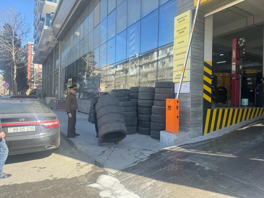 Bakıda təkər satışı və təmiri mərkəzində yanğın təhlükəsizliyi tələbləri kobud şəkildə pozulub
