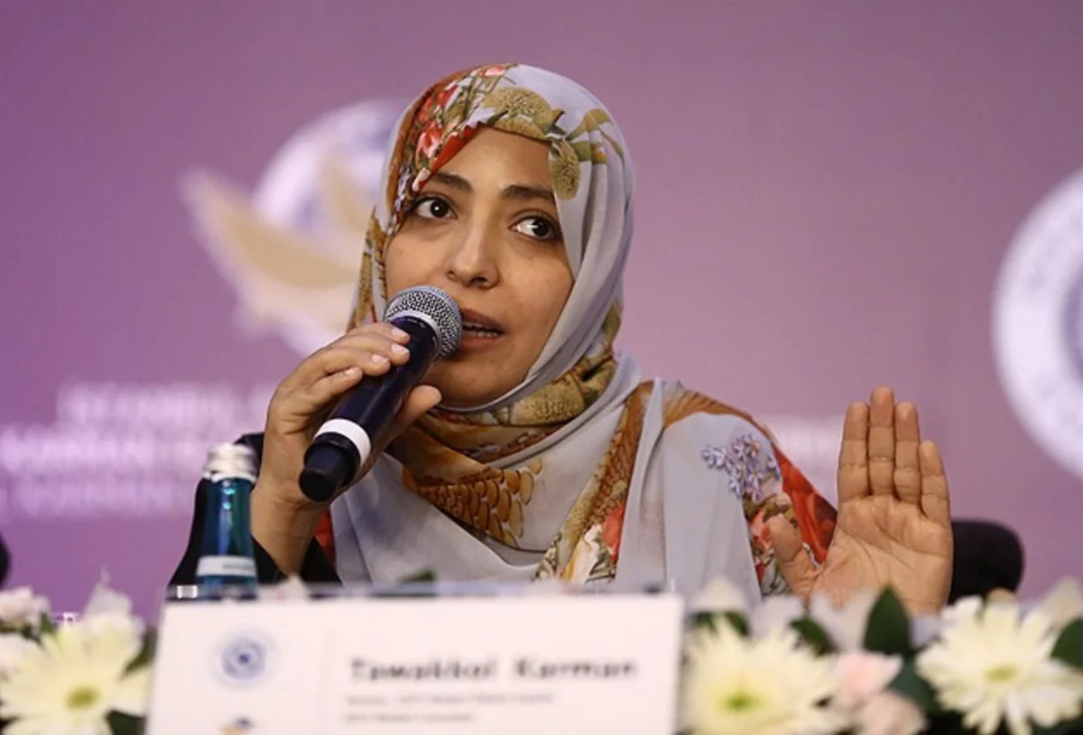 Yemen's Nobel laureate urges observance of ceasefire