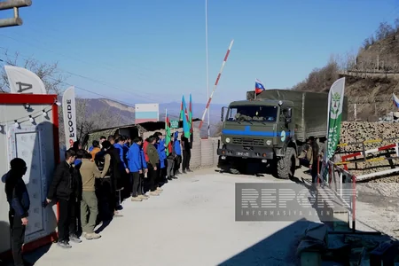 Conditions created on Khankandi-Lachin road for unhindered passage of another four Russian peacekeepers' vehicles - UPDATED