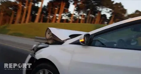 Bakıda yol qəzası baş verib, xəsarət alan var - FOTO - VİDEO