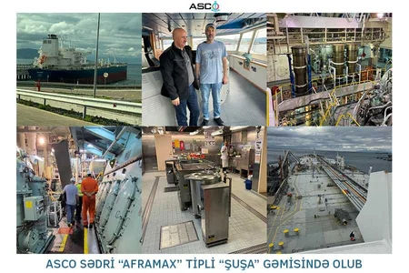 ASCO-nun sədri “Aframax” tipli “Şuşa” gəmisinin komandir heyətinə tapşırıqlar verib
