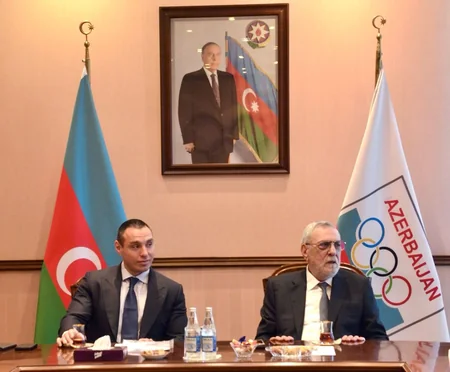 Avropa Olimpiya Komitələri tərəfindən Ağacan Abiyevə verilmiş mükafatın təltifetmə mərasimi keçirilib