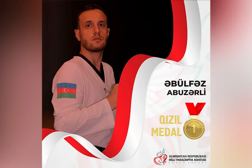 Azərbaycan parataekvondoçusu Avropa çempionatında qızıl medal qazanıb