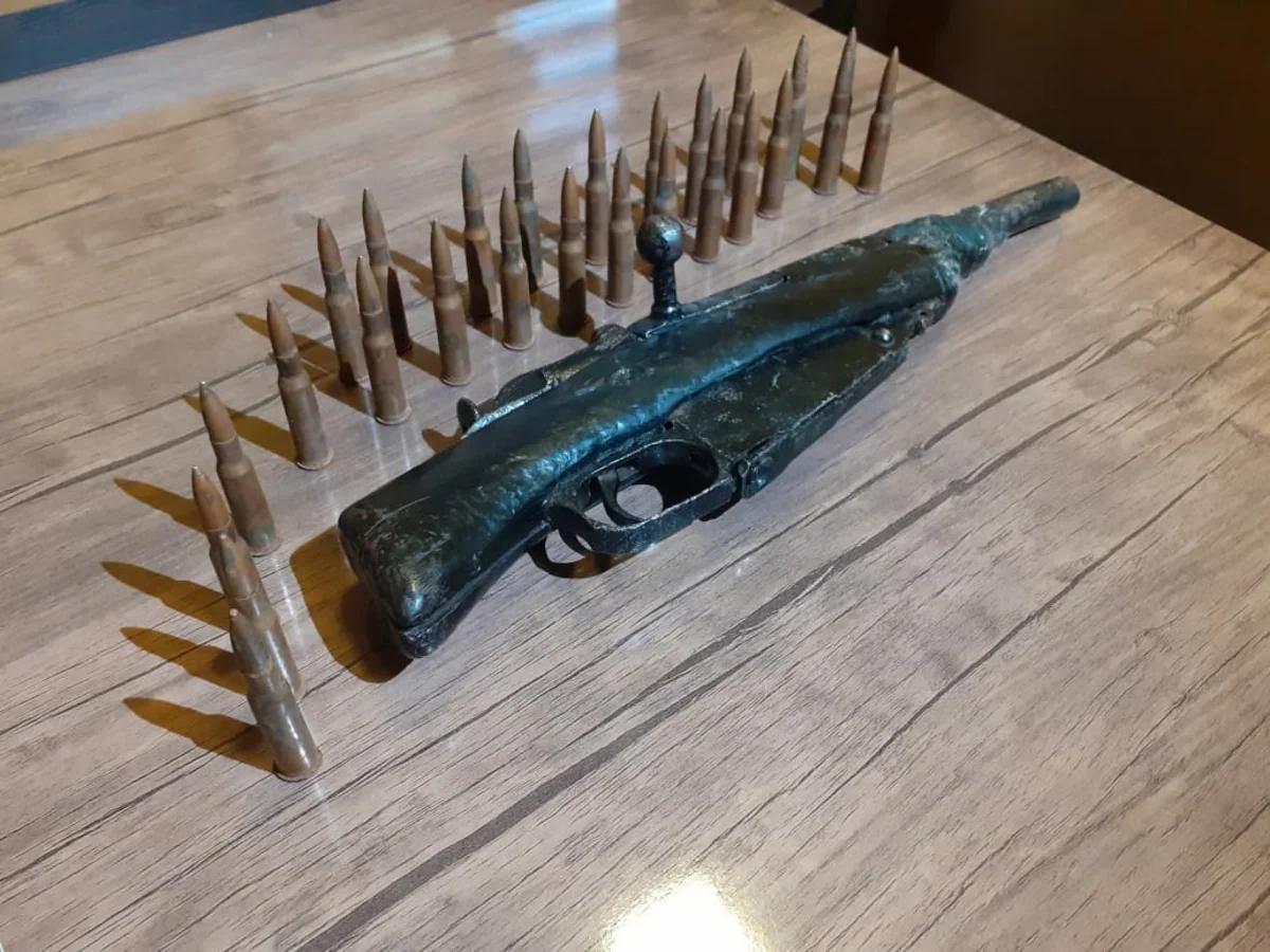 Göygöl sakinindən silah-sursat götürülüb