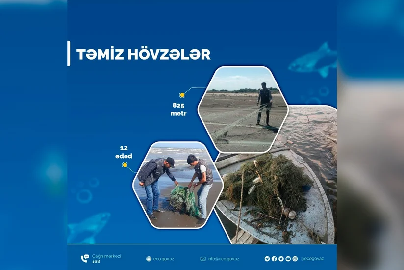 Yenikənd və Mingəçevir su anbarlarında qadağan edilmiş ov alətləri aşkarlanıb