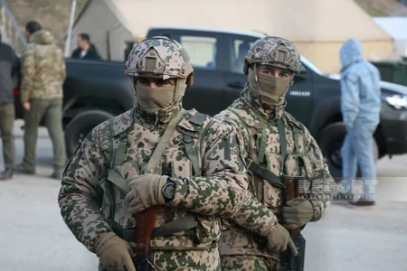 Protesters standing their ground although Khankandi-Lachin road is open