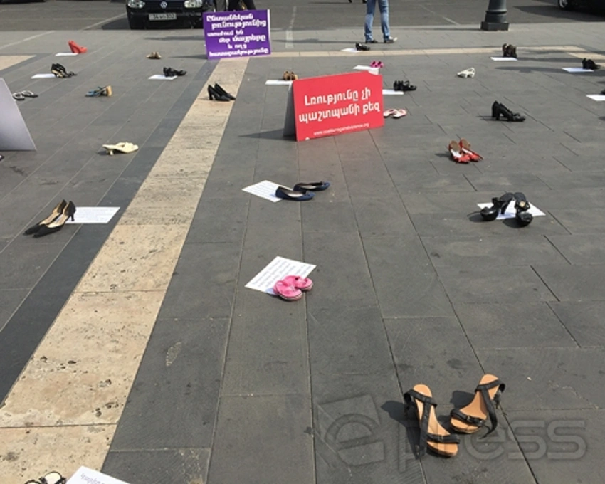 ​Ermənistanda qadın zorakılığına qarşı etiraz aksiyası keçirilib