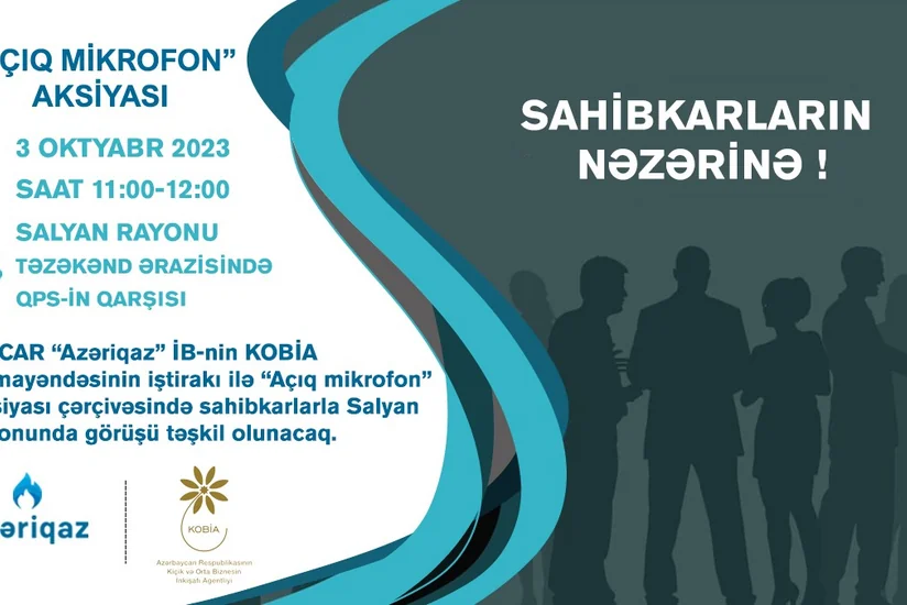 “Azəriqaz”ın sahibkarlarla növbəti görüşü Salyanda keçiriləcək