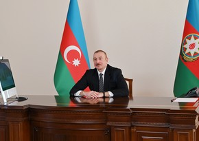  Ilham Aliyev receives Chairman Joint Chiefs of Staff Committee of Pakistan in video format 
