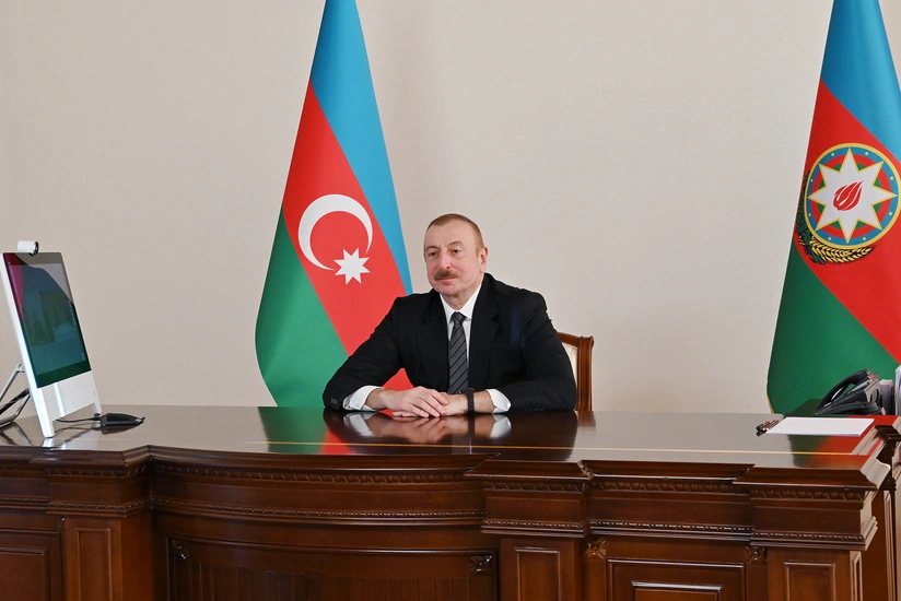 Ilham Aliyev receives Chairman Joint Chiefs of Staff Committee of Pakistan in video format
