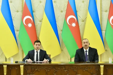 Azərbaycan və Ukrayna prezidentləri mətbuata bəyanatlarla çıxış ediblər