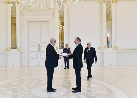 Azerbaijani President Ilham Aliyev received credentials of three incoming ambassadors - UPDATED