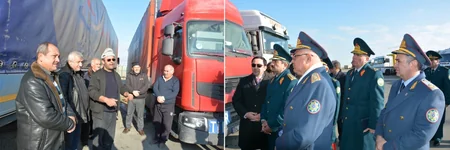 ​Dövlət Sərhəd Xidməti və Gömrük Komitəsinin başçıları yeni Bakı limanında mövcud vəziyyətlə tanış olublar