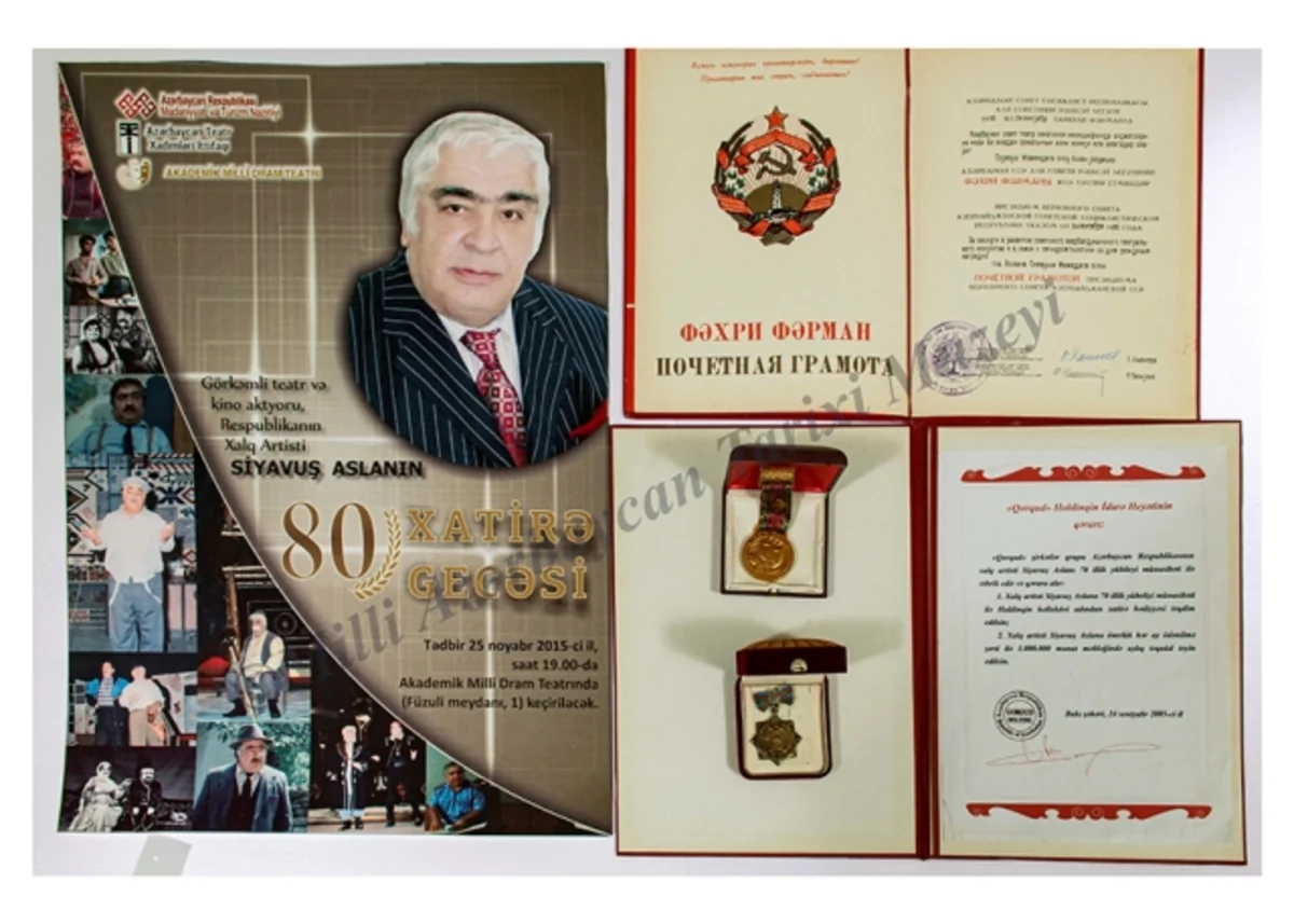 Xalq artisti Səyavuş Aslana məxsus materiallar Tarix Muzeyinə verilib