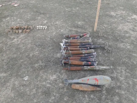 Xızıda hərbi hissə ətrafında 183 ədəd partlamamış hərbi sursat tapılıb