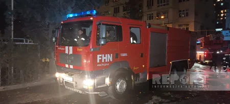 Пожар на объекте в Бинагадинском районе Баку потушен