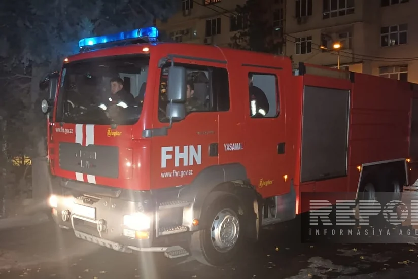 МЧС: Во время пожара в Бинагадинском районе Баку никто не пострадал