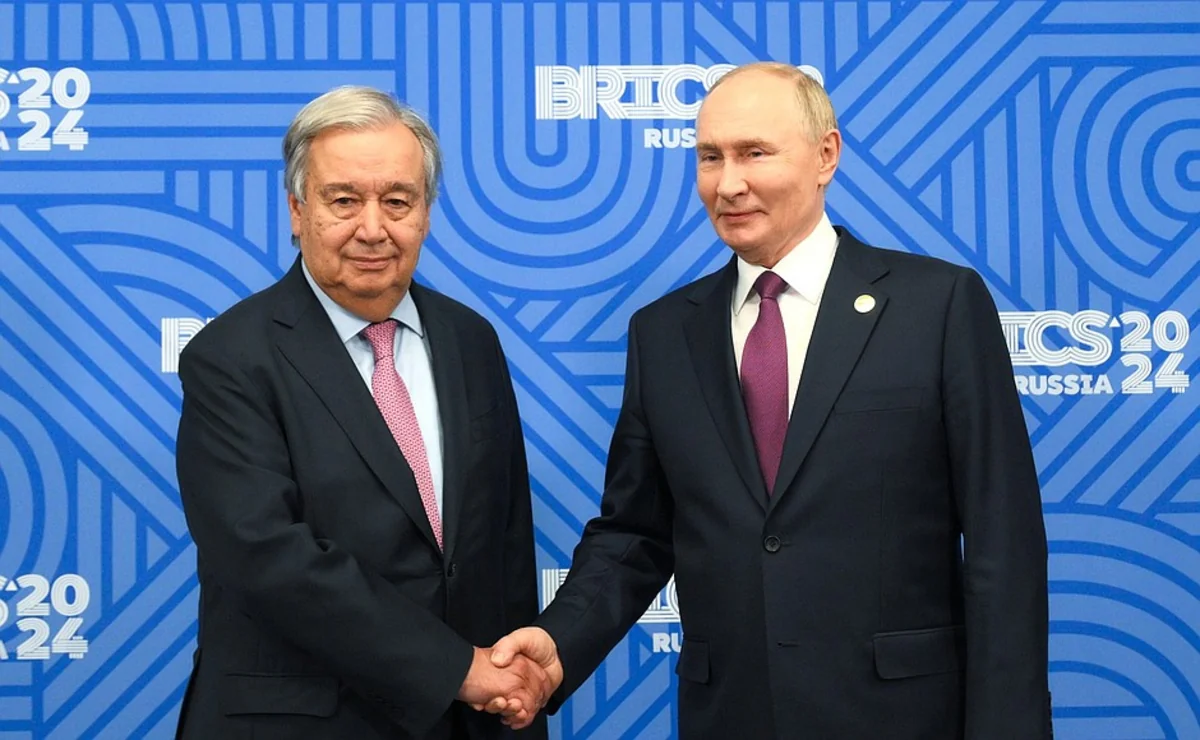 Putin and Guterres mull Ukraine, Middle East at BRICS summit