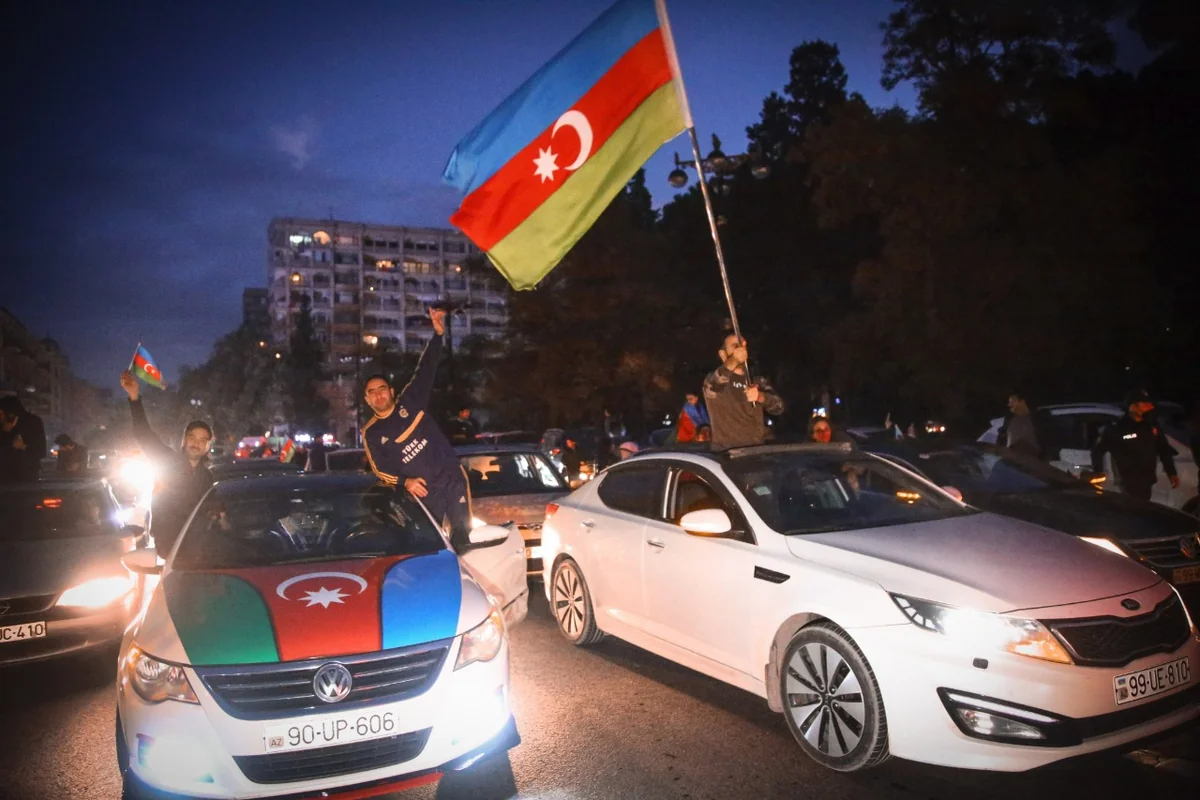 Azerbaijani people celebrate Karabakh victory