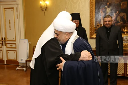 Allahşükür Paşazadə Moskvanın və bütün Rusiyanın Patriarxı ilə görüşüb