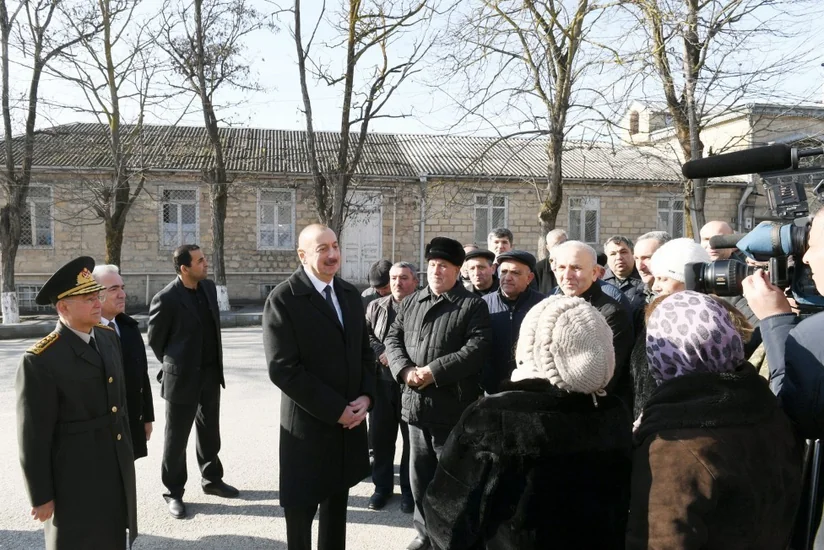 President of Azerbaijan, first lady views new houses constructed for quake-affected families