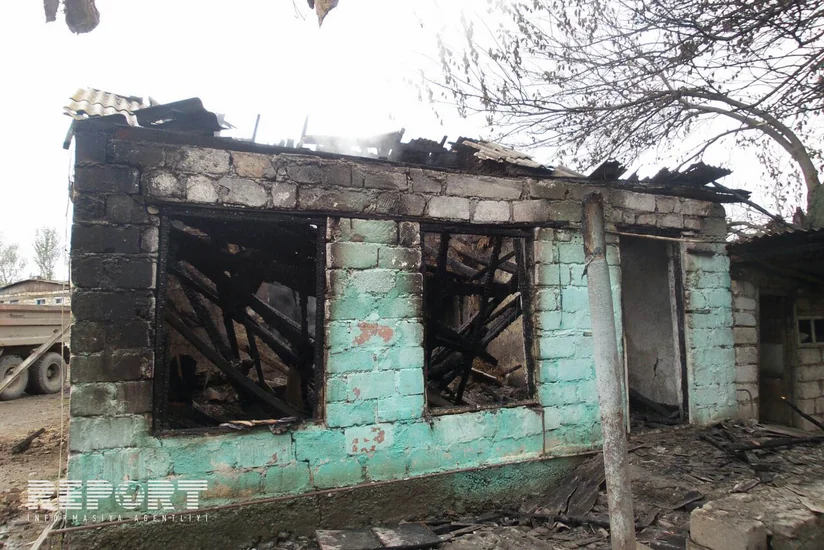В Тертере полностью сгорел частный дом - ФОТО