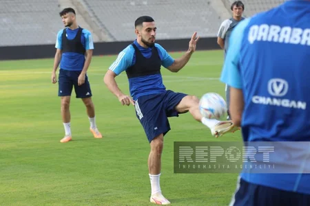Qarabağ Olimpiyaya qarşı cavab oyunu ərəfəsində son məşqinə çıxıb