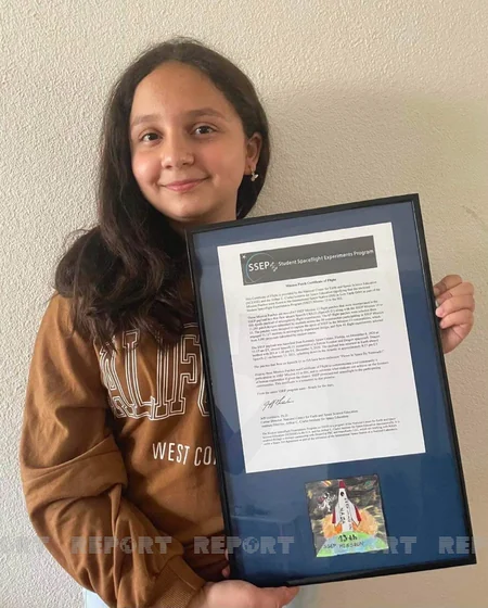 Azerbaijani schoolgirl receives NASA's international certificate