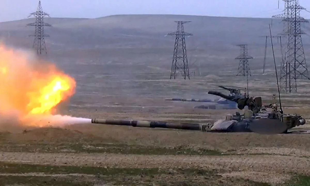 Azerbaijani Army's tank crews fulfill various exercises 