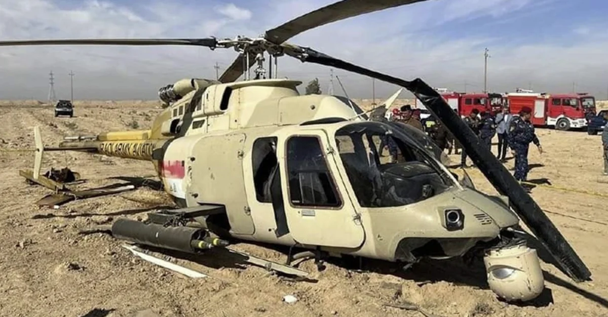 İraqda hərbi helikopter qəzaya uğrayıb, xəsarət alanlar var