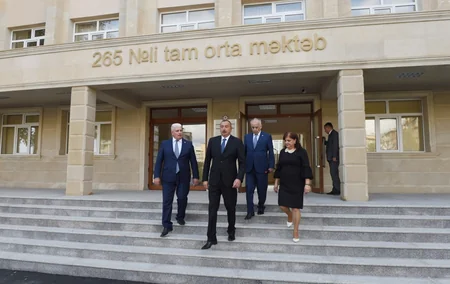 President Ilham Aliyev viewed school No. 265 in Khatai district after major overhaul