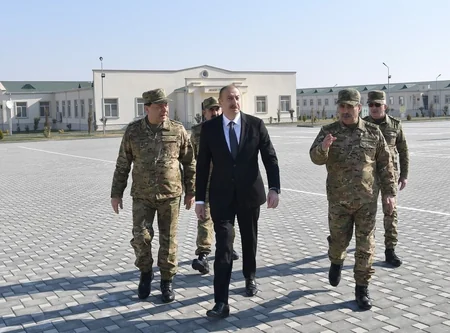 Президент Ильхам Алиев принял участие в открытии Н-ской воинской части Минобороны