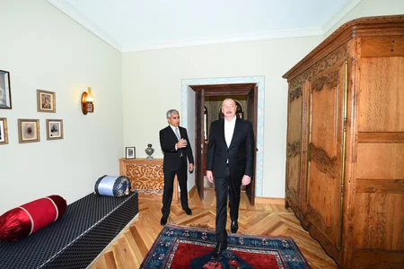 Ilham Aliyev and Mehriban Aliyeva participate in opening of Mehmandarovs' Estate Complex in Shusha