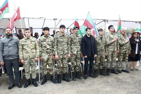 Sabirabadda şəhidlərin xatirəsinə həsr olunmuş abidənin açılışı olub