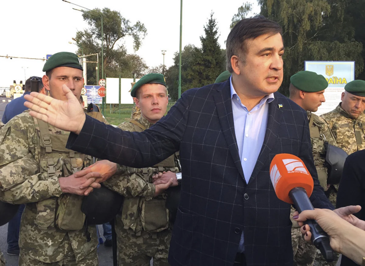 Саакашвили попал на территорию Украины