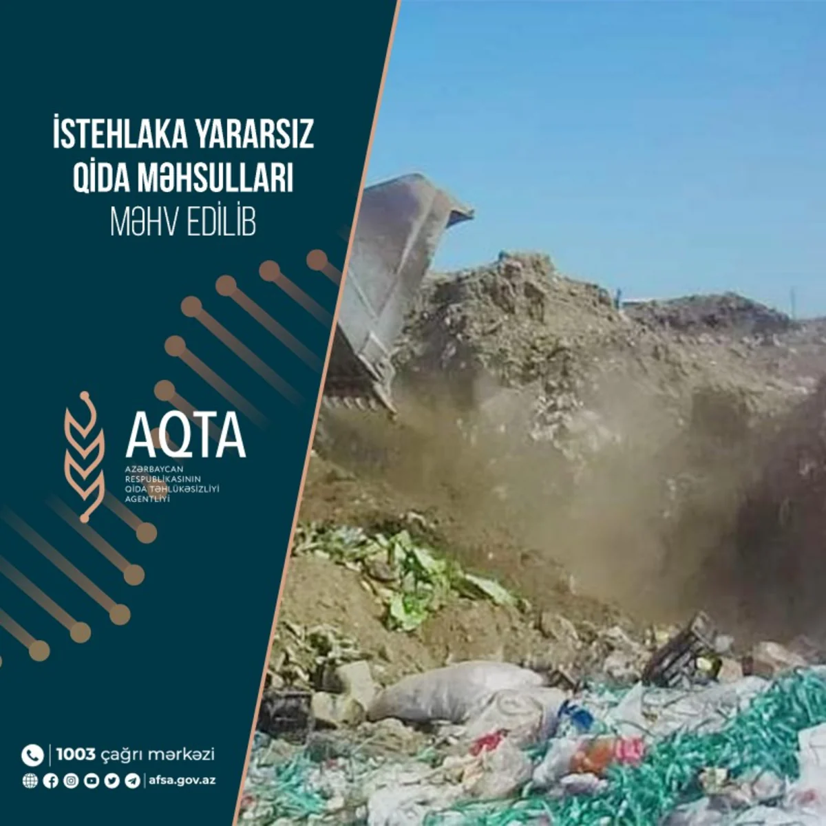 AQTA istehlaka yararsız 19 ton süd məhsulunu məhv edib