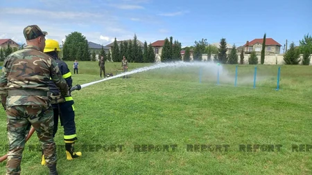 “Gənc xilasedici və yanğınsöndürən” yarışlarının zona mərhələsi keçirilib