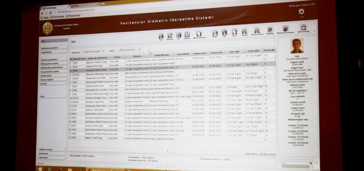 ​Penitensiar xidmətdə yeni elektron idarəetmə sisteminin təqdimatı olub