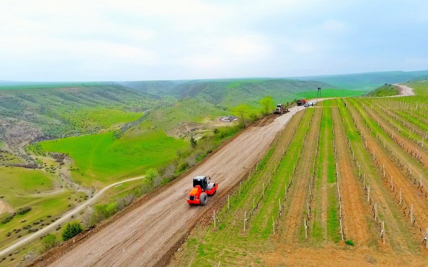 İsmayıllı rayonunda yol infrastrukturunun qurulmasına başlanılıb 