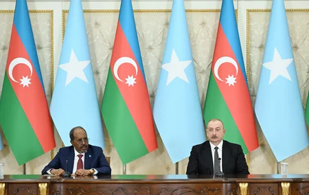 Presidents of Azerbaijan and Somalia make press statements
